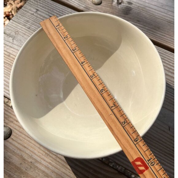 Vintage 9" Blue & White Ceramic Bowl Farmhouse Rustic Cottage Farmhouse Decor - Picture 8 of 10